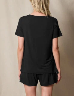 Bamboo Drawstring Sleep Shorts - Black -Tops & Tees Sale 1 1 a59779bc 3315 4c46 b0f2 342f21b86fe4