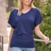 Bamboo Dolman Tunic - Navy 1 Bamboo Dolman Tunic - Navy -Tops & Tees Sale DSC02349 1