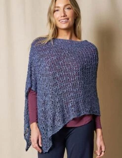 Handwoven Riva Knit Poncho -Tops & Tees Sale LR06 DEN 1 1