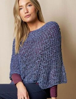 Handwoven Riva Knit Poncho -Tops & Tees Sale LR06 DEN 3 1