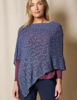 Handwoven Riva Knit Poncho -Tops & Tees Sale LR06 DEN 4