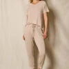 Bamboo Sleep Joggers - Almond -Tops & Tees Sale QE11 DOE 6