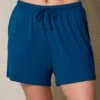 Bamboo Drawstring Sleep Shorts - Atlantic Blue -Tops & Tees Sale SIVANA032120245193 1