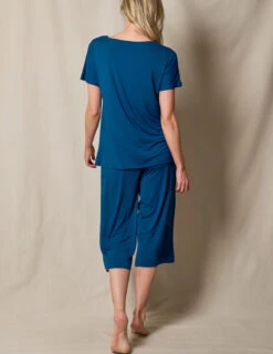 Bamboo Capri Pajama Pants - Atlantic Blue -Tops & Tees Sale SIVANA032120245222