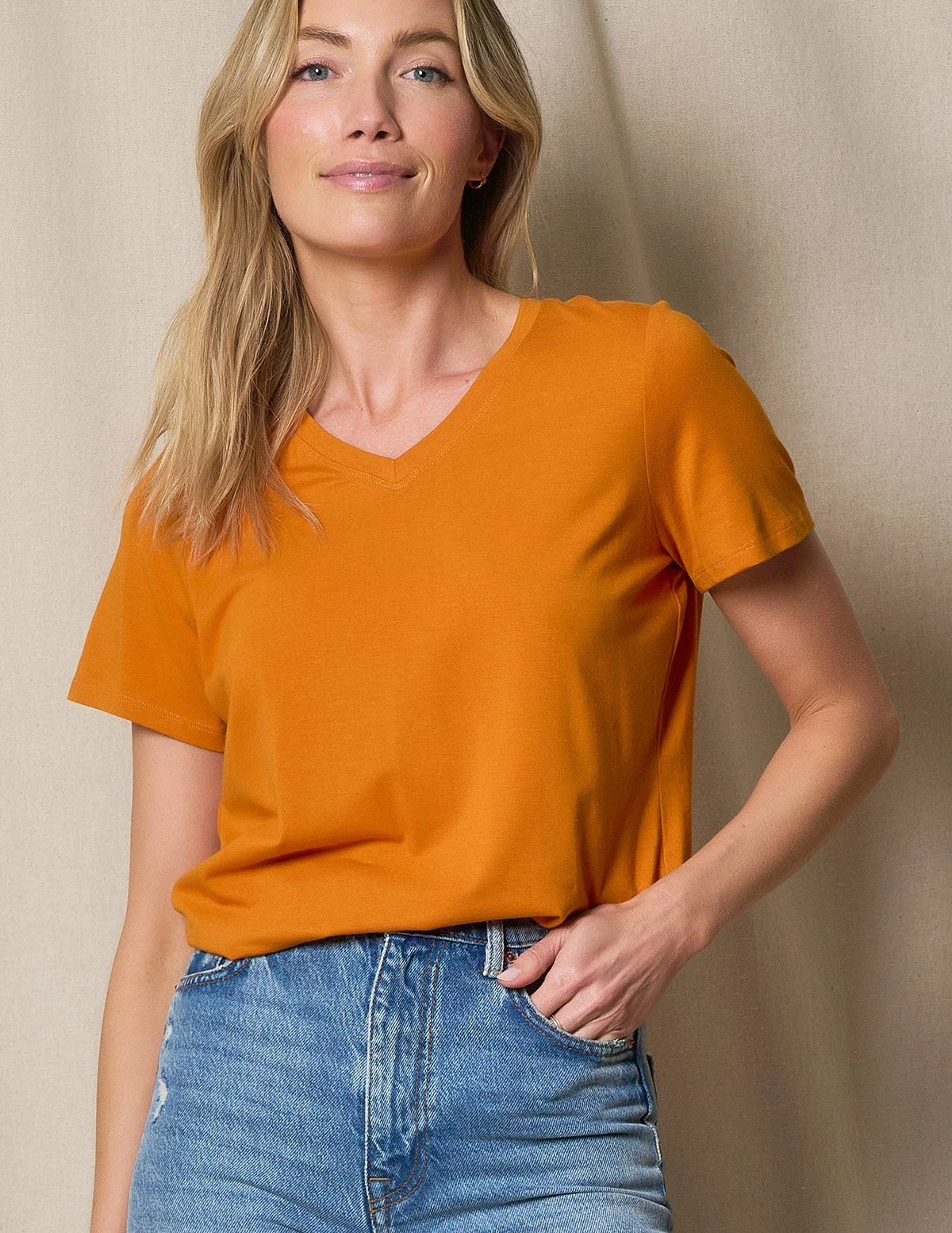 Bamboo / Organic Cotton V-Neck Tee 5 Bamboo / Organic Cotton V-Neck Tee - Image 3