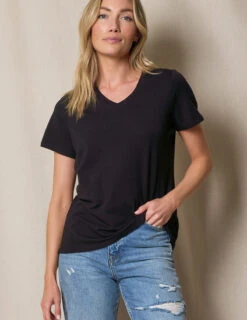 Bamboo / Organic Cotton V-Neck Tee 27 Bamboo / Organic Cotton V-Neck Tee -Tops & Tees Sale SIVANA032120245771