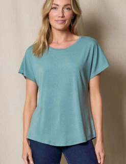Bamboo / Organic Cotton Dolman Tee - Marmalade Small Only -Tops & Tees Sale SIVANA032120245836