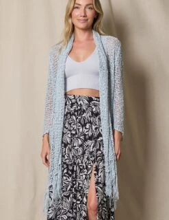 Handwoven Riva Knit Duster -Tops & Tees Sale SIVANA032120245962 W
