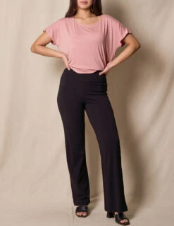 Bamboo / Organic Cotton Classic Straight Leg Pants - Black 11 Bamboo / Organic Cotton Classic Straight Leg Pants - Black -Tops & Tees Sale SIVANA032820246155 1