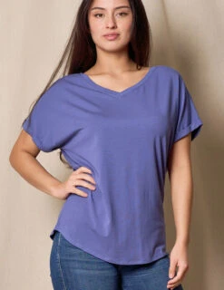 Bamboo / Organic Cotton V-Neck Dolman Top - Marlin - Small Only -Tops & Tees Sale SIVANA032820246853 880f9605 e309 4f87 ad59 3e6412af9949