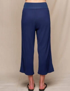 Linen / Bamboo Soft Waist Capri Pants - Indigo -Tops & Tees Sale SIVANA0415252688 final
