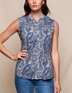 Linen / Bamboo Sleeves Botton Down Shirt -Tops & Tees Sale SIVANA0415252955