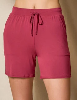 Bamboo Sleep Shorts - Burgundy Rose -Tops & Tees Sale SIVANA052320248346