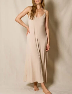 Bamboo Maxi Sleep Dress - Almond -Tops & Tees Sale SIVANA052320248357 9ea8953b 28bc 47aa 9b9e 1b204eda043c
