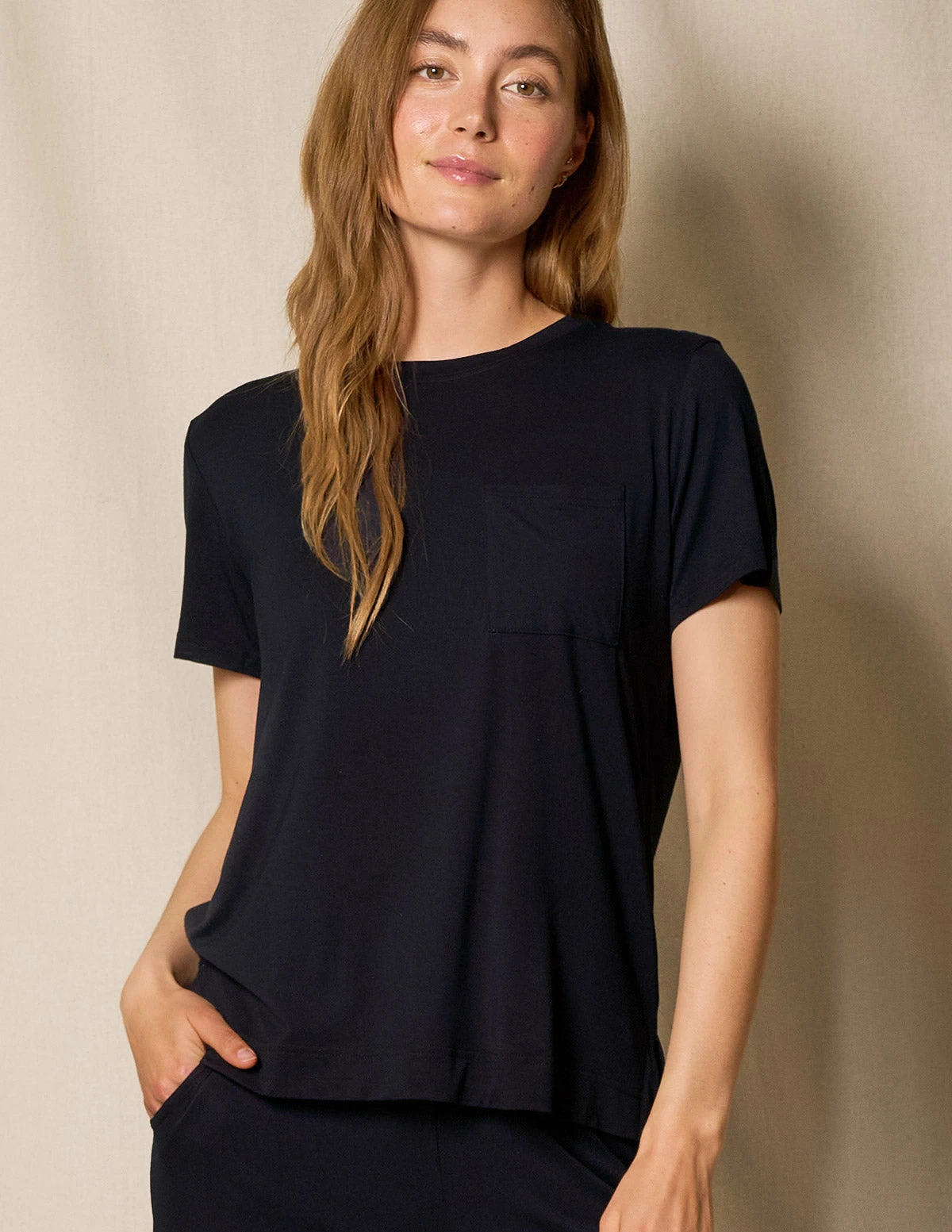 Bamboo Pocket Sleep Tee - Black 5 Bamboo Pocket Sleep Tee - Black - Image 3