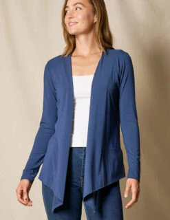 Bamboo Open Front Jacket - Navy -Tops & Tees Sale SIVANA052320248812 fc38da39 f91a 44b6 a706 4f7907e28a02