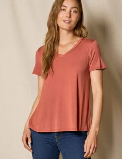 Bamboo V-Neck Tee -Tops & Tees Sale SIVANA052320248840