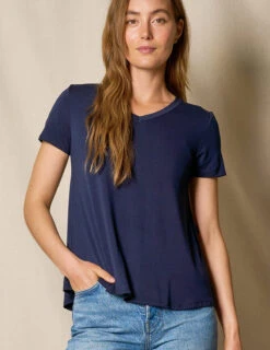 Bamboo V-Neck Tee -Tops & Tees Sale SIVANA052320248872