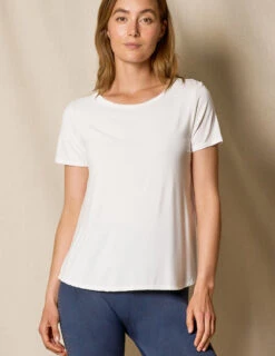 Bamboo Relaxed Tee - Soft White