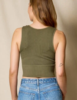 Control Fit Vintage Deep V Crop -Tops & Tees Sale SIVANA052320249207