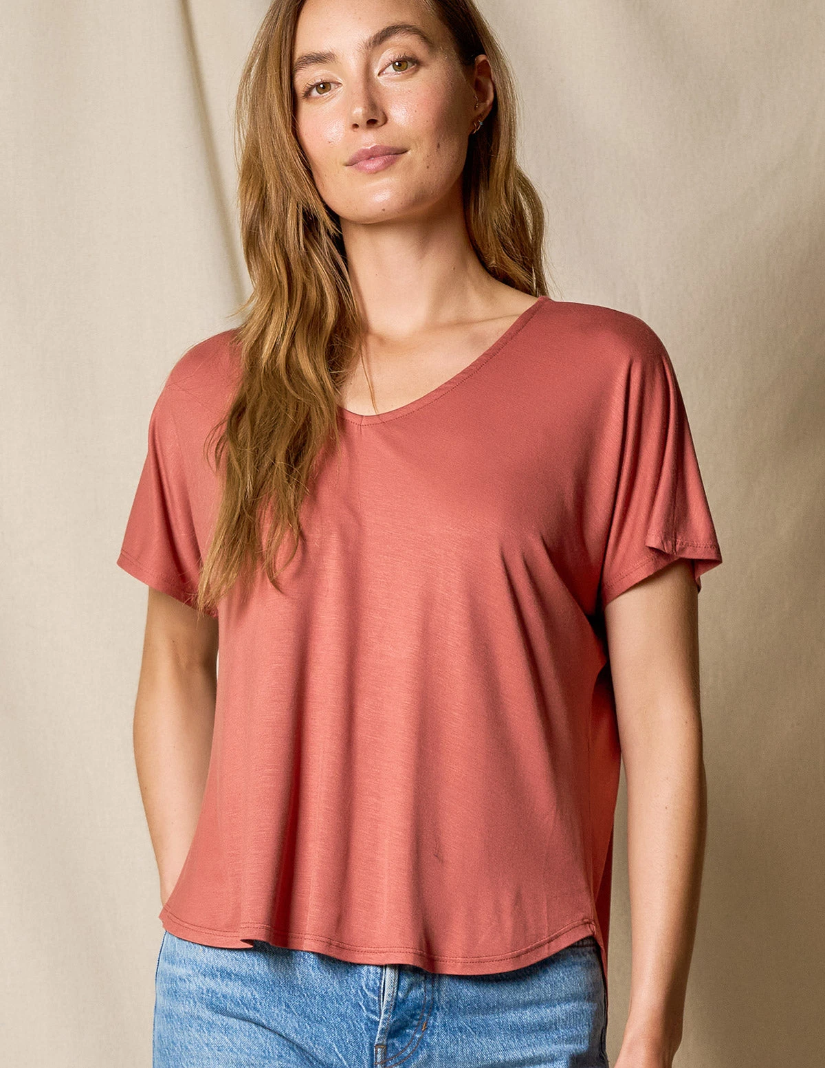 Bamboo Dolman Tee - Rust 3 Bamboo Dolman Tee - Rust
