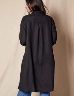 Linen / Bamboo Shirtdress - Black -Tops & Tees Sale SIVANA070320248993 2d827161 0a5c 41e5 9742 55ce62a935d9
