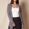Bamboo Open Front Jacket - Grey 2 Bamboo Open Front Jacket - Grey -Tops & Tees Sale SIVANA070320249064 1