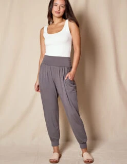 Foldover Waist Bamboo Joggers -Tops & Tees Sale SIVANA070320249131