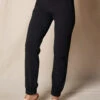 Bamboo / Organic Cotton Flat Waist Comfort Joggers - Black -Tops & Tees Sale SIVANA070320249279