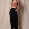 Bamboo Straight Maxi Skirt -Tops & Tees Sale SIVANA08 24 2023 4314