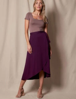 Bamboo / Organic Cotton Wrap Skirt - Plum -Tops & Tees Sale SIVANA08 24 2023 4369 a4967be9 5bcf 4598 8918 a3fe3c44e92c