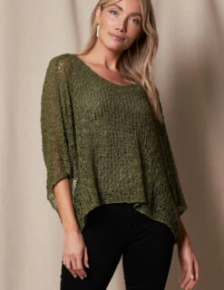 Handwoven Riva Knit Crop Poncho -Tops & Tees Sale SIVANA08 24 2023 4570