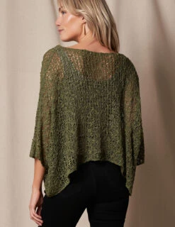 Handwoven Riva Knit Crop Poncho -Tops & Tees Sale SIVANA08 24 2023 4578