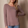 Bamboo Relaxed Long Sleeve Tee - Mocha -Tops & Tees Sale SIVANA08 24 2023 4741 82cffe2e cf78 46cf 815a c156da519772