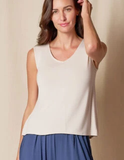 Bamboo Flowy V-Neck Tank 24 Bamboo Flowy V-Neck Tank -Tops & Tees Sale SIVANA101120249583 final
