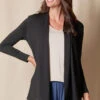 Bamboo 240 Banded Front Jacket - Black -Tops & Tees Sale SIVANA101120249592 final W