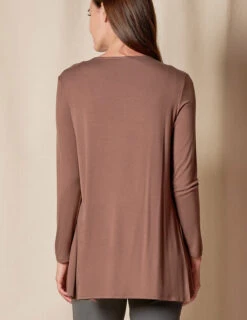 Bamboo Yoga Wrap - Shorter Length - Chocolate -Tops & Tees Sale SIVANA101120249779 final