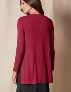 Bamboo Yoga Wrap - Shorter Length - Burgundy -Tops & Tees Sale SIVANA101120249881 final T