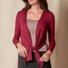 Bamboo Yoga Wrap - Shorter Length - Burgundy 1 Bamboo Yoga Wrap - Shorter Length - Burgundy -Tops & Tees Sale SIVANA101120249887 final T