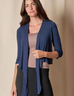 Bamboo Open Front Shrug - Navy -Tops & Tees Sale SIVANA101120249895 final ec19d7ce e76e 4cef 8d98 a6ae5aafcdd8