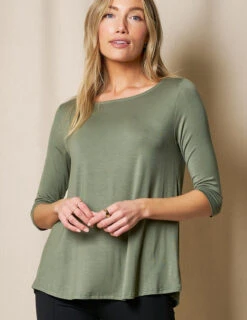 Bamboo 3/4 Sleeve Tee - Sage -Tops & Tees Sale SIVANA1031 0531 final 07543e0a b924 45f7 abd8 d227d04fcfaa
