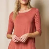 Bamboo 3/4 Sleeve Tee - Rust -Tops & Tees Sale SIVANA1031 0583 final e41c273b 700e 4ced 90f1 b359a6511c10