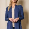 Bamboo 240 Banded Front Jacket - Navy -Tops & Tees Sale SIVANA1031 0651 final T