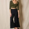Bamboo Ponte Cropped Pants - Black -Tops & Tees Sale SIVANA1031 0926 final