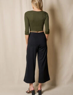 Bamboo Ponte Cropped Pants - Black 10 Bamboo Ponte Cropped Pants - Black -Tops & Tees Sale SIVANA1031 0931 final F