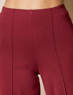 Bamboo Ponte Cropped Pants - Burgundy -Tops & Tees Sale SIVANA1031 0999 final D