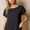 Bamboo Dolman Tee - Black -Tops & Tees Sale SIVANA1031 1053 final