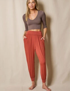 Foldover Waist Bamboo Joggers -Tops & Tees Sale SIVANA1031 1101 final