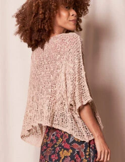 Handwoven Riva Knit Crop Poncho -Tops & Tees Sale SIVANA110120235988