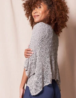 Handwoven Riva Knit Crop Poncho -Tops & Tees Sale SIVANA11012023 6124